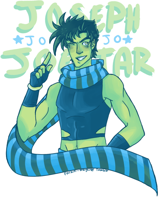 Joseph Joestar By 1000butts - Illustration (523x652), Png Download
