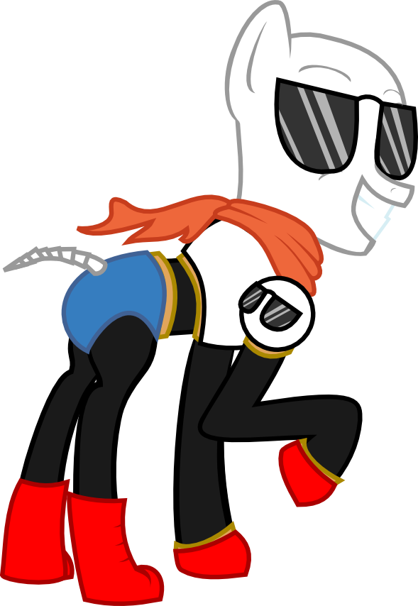 Derjuin, Crossover, Papyrus, Papyrus , Ponified, Safe, - My Little Pony Undertale Papyrus (589x854), Png Download