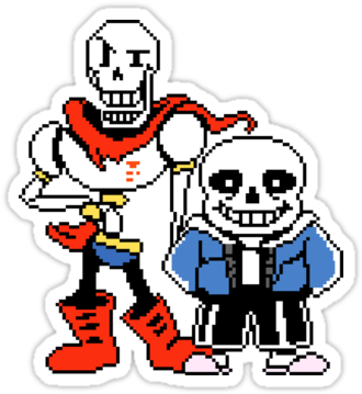 Undertale Sans Y Papyrus (375x360), Png Download