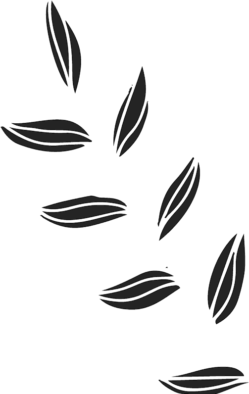 Brush-stroke Leaves Rubber Stamp - Brush Stroke Leaf (800x800), Png Download