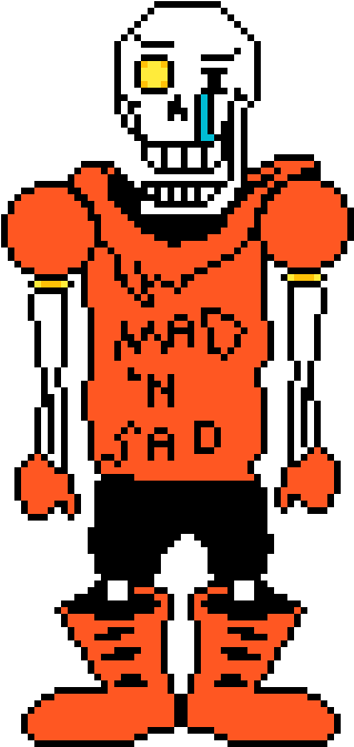 Swapped Up Papyrus Sprite - User (600x1200), Png Download