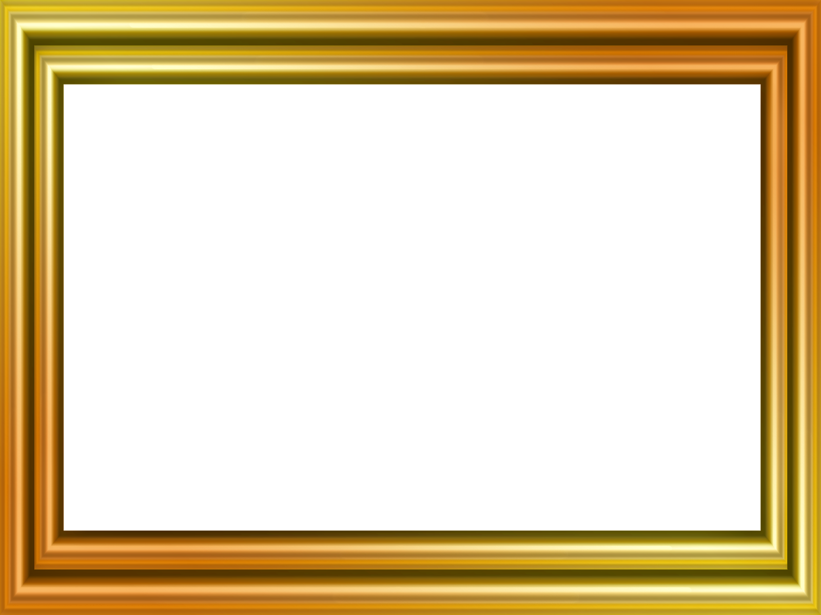 Golden Frame Png Pic - Gold Picture Frames Clip Art (1024x768), Png Download