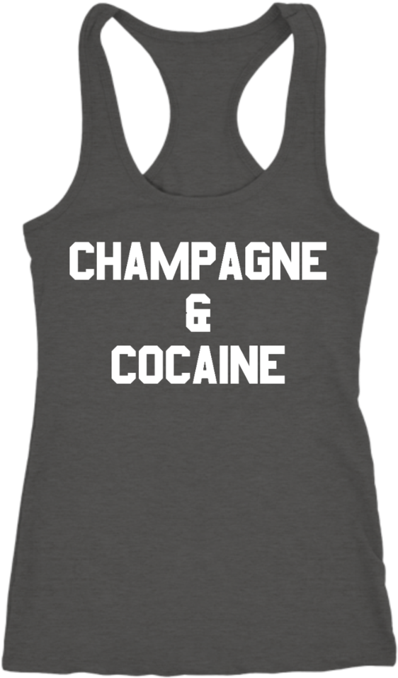 Champagne & Cocaine Tank - Sleeveless Shirt (800x1165), Png Download