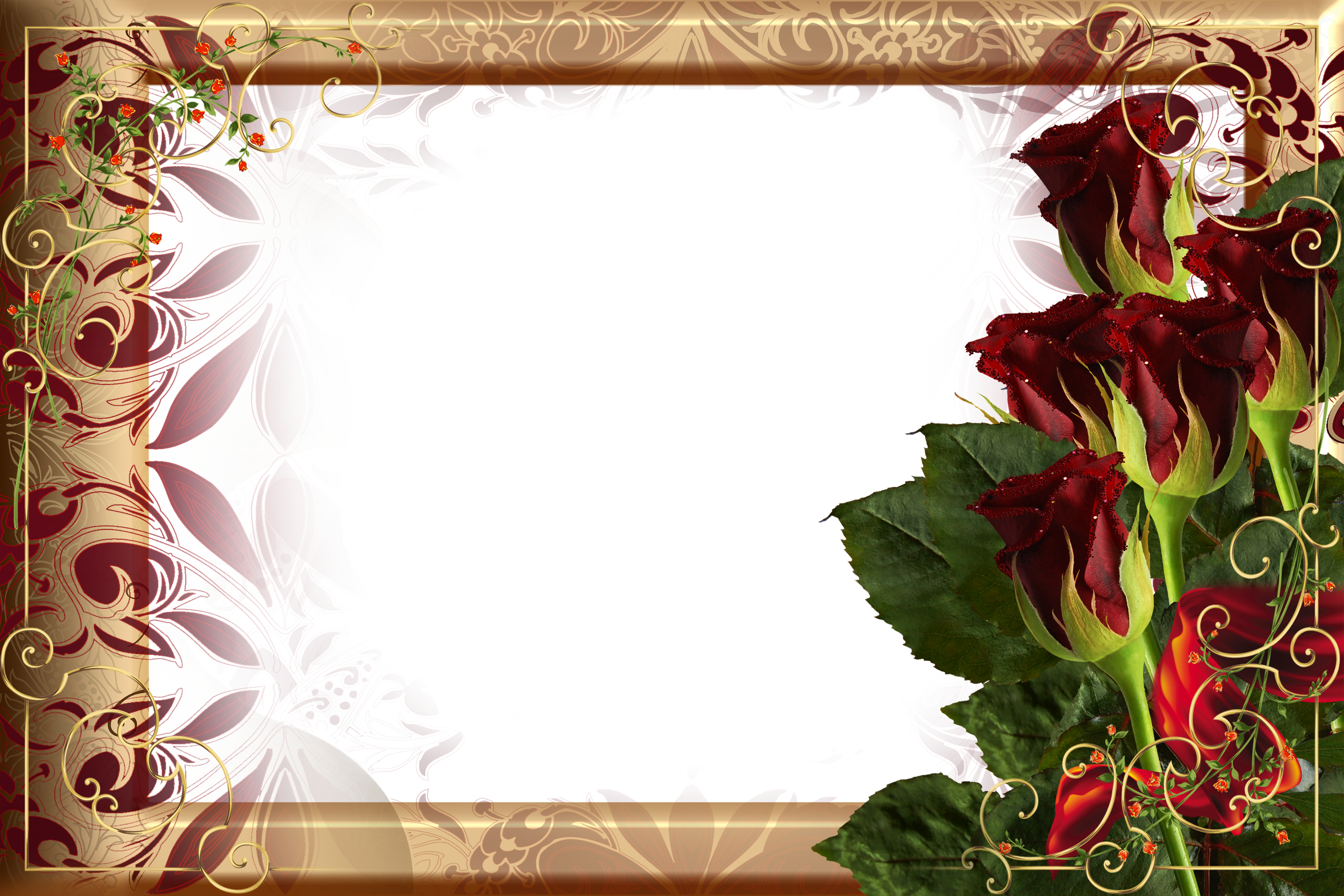 Beautiful Photo Frame Png (3543x2362), Png Download