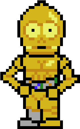 C3po - Perler Beads Star Wars C3po (410x550), Png Download