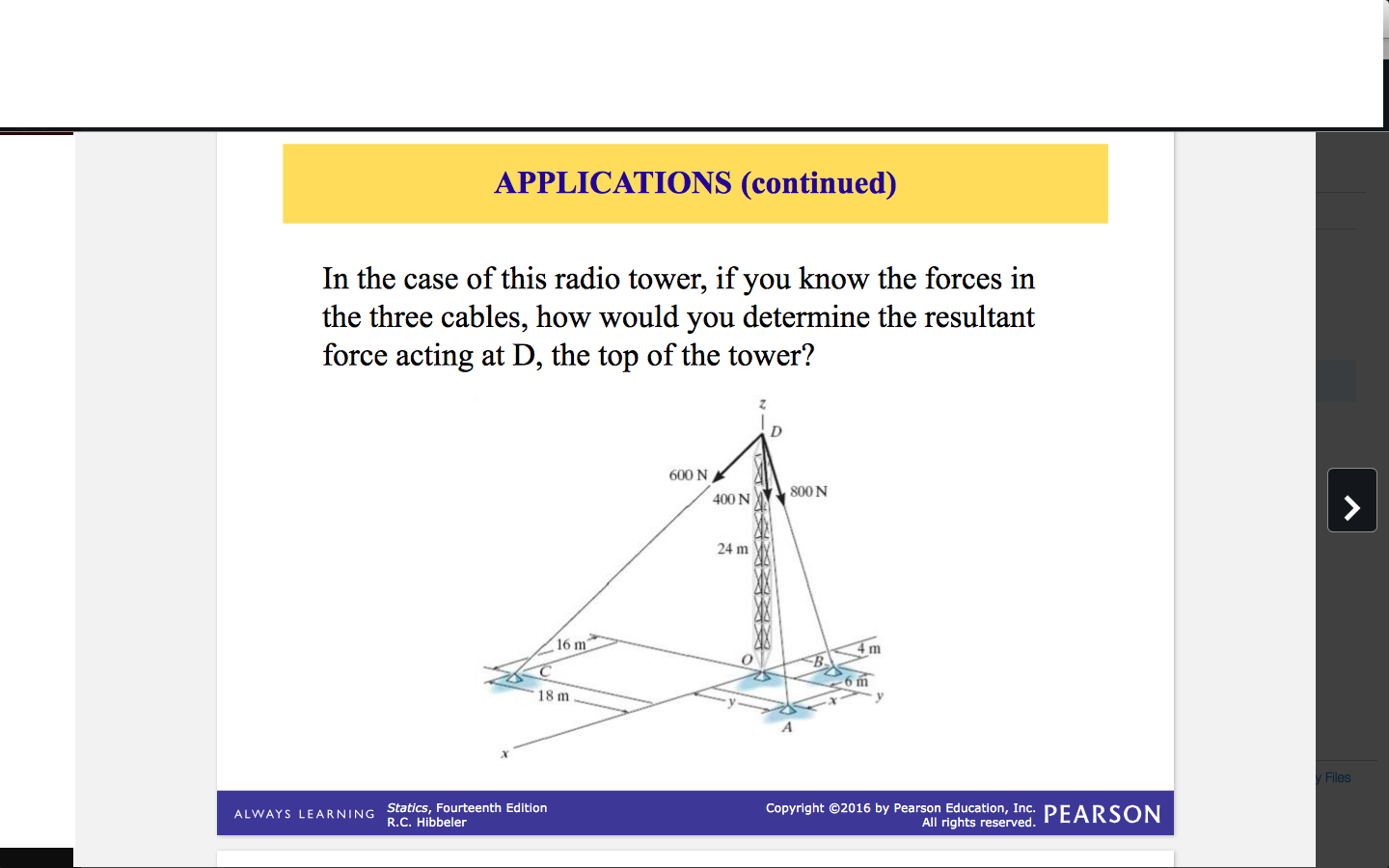 Statics, Applications In The Case Of This Radio Tower, - Diagram (1440x900), Png Download
