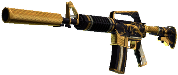 Giveaway Time Pour Les 100 K Awp Asiimov Pour Les Subs - M4a1 S Serpentin Doré (360x360), Png Download