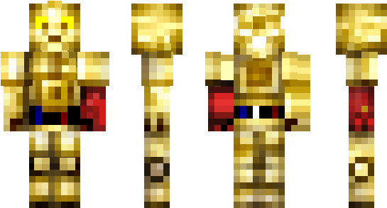 Minecraft Skin C3po - Graphic Design (600x348), Png Download