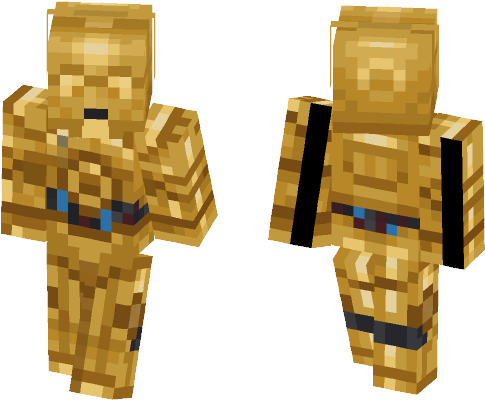 Install C-3po Skin Instruction - Minecraft (584x497), Png Download