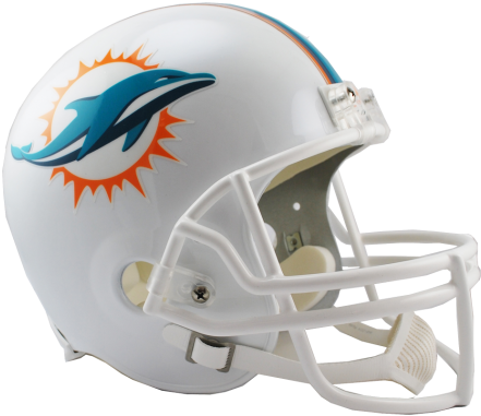 Miami Dolphins Vsr4 Replica Helmet - Miami Dolphins Helmet Png (475x407), Png Download