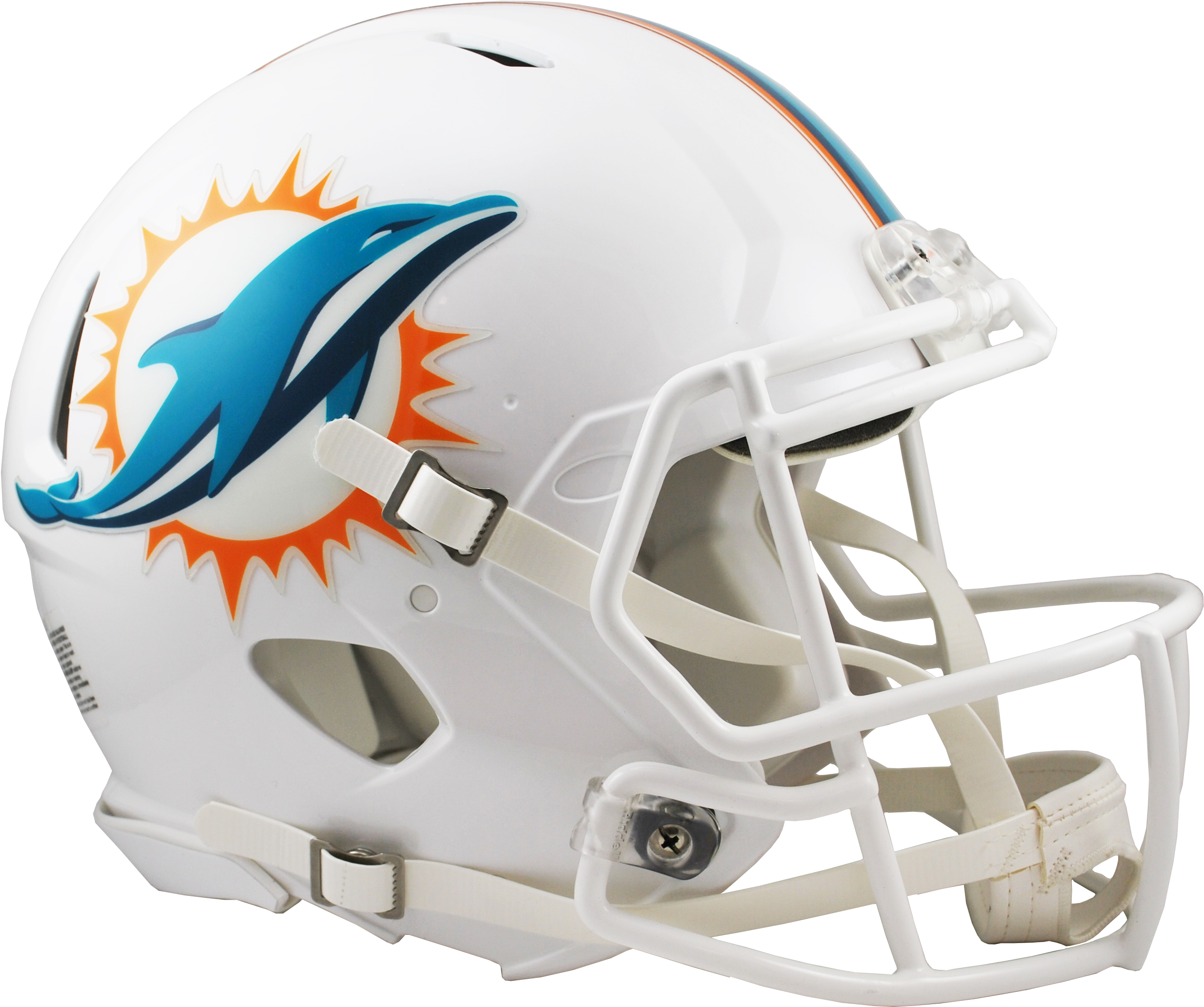Miami Dolphins Revolution Speed Authentic Helmet (2707x2707), Png Download