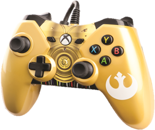 Star Wars Xb1 Controller C3po - Power A Xbox One Wired Star Wars C-3po Controller (543x461), Png Download