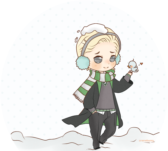 Baby Bird By Cremebunny On Deviantart Harry Potter - Draco Malfoy Chibi Png (599x538), Png Download