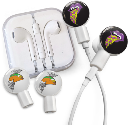Dekaslides Earbuds Combo Pack - Deka Sounds Dekaslides Earbuds Combo Tri Heart + Watercolor (480x480), Png Download