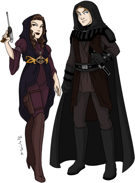 Anakin Skywalker, Padme, And Skywalker Image - Female Anakin Skywalker Drawings (500x636), Png Download