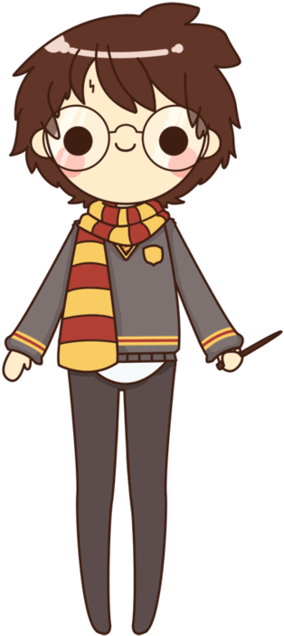 Hermione Harry Ron Cartoon Png (500x750), Png Download