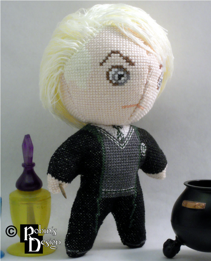 Draco Malfoy Doll 3d Cross Stitch Sewing Pattern Pdf (900x900), Png Download