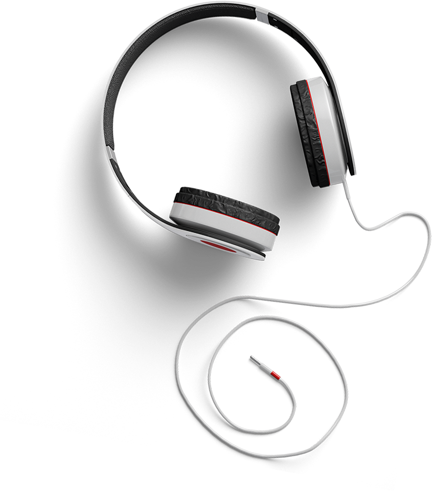 Interested In Creating A Story - Headphones (883x1004), Png Download