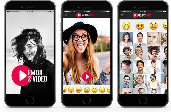 Video Emoji Social App - Iphone (600x420), Png Download
