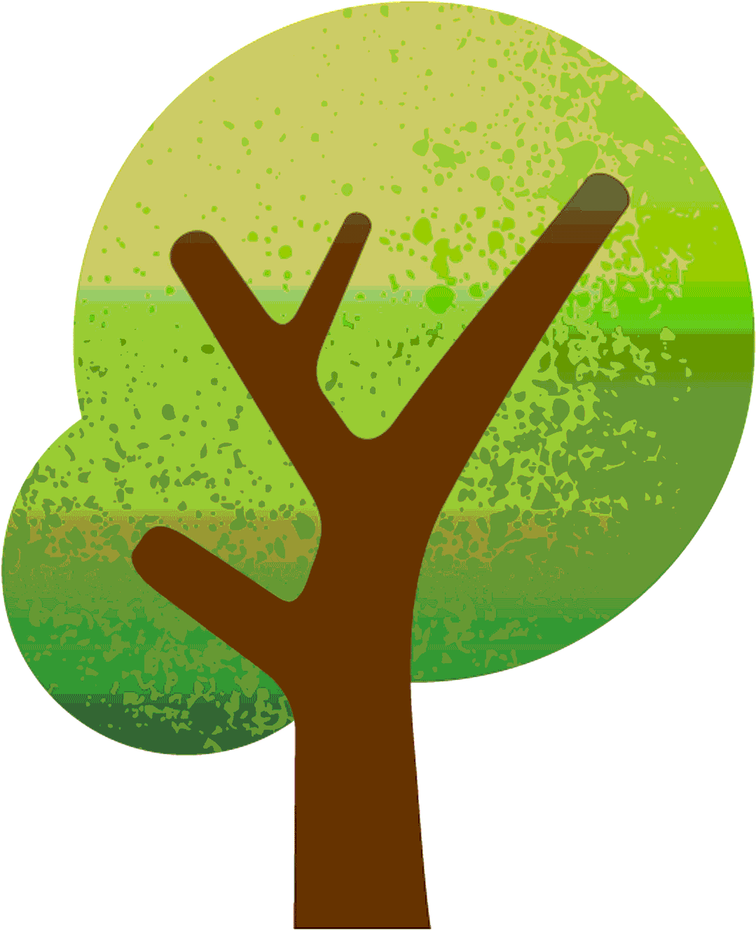 Decides Colaborar - Arboles En Paint (1500x1551), Png Download