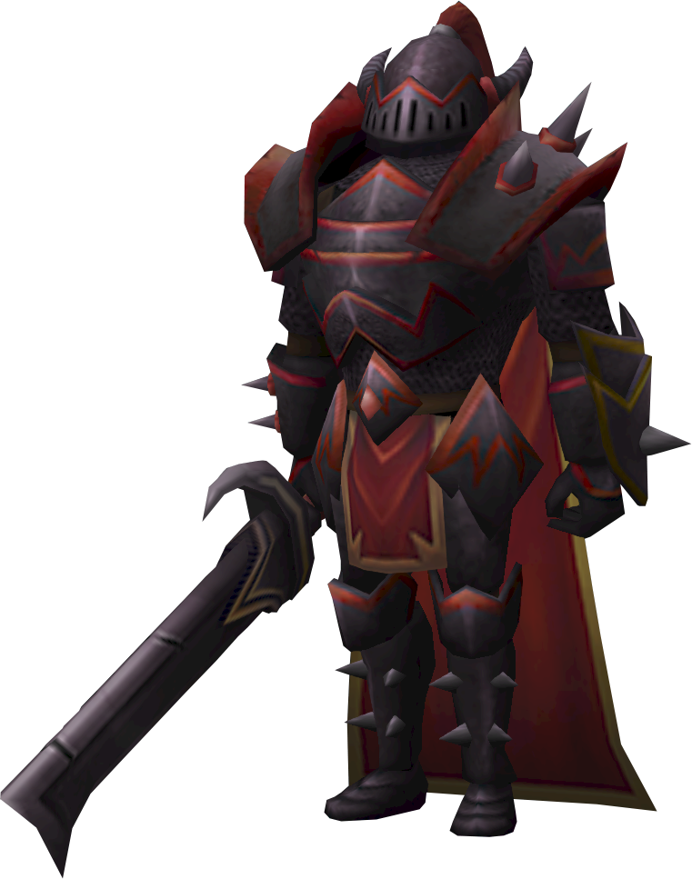 Black Knight Champion Runescape - Runescape Black Knight (761x967), Png Download