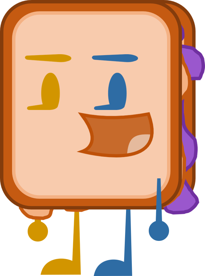 Jelly Peanut Butter Sawduich - Peanut Butter Bfdi (667x896), Png Download