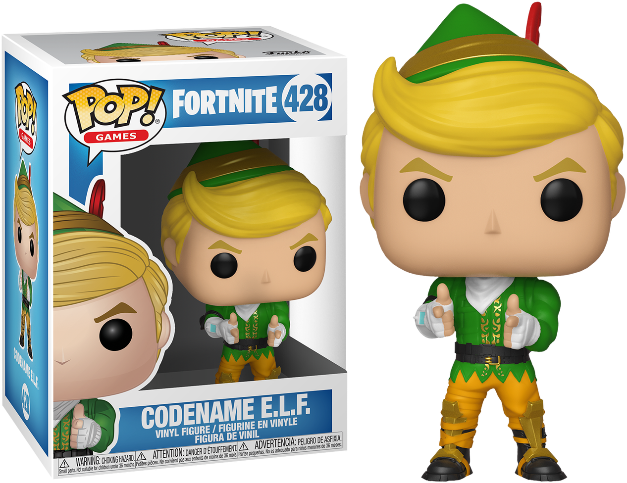 Fortnite - Codename E - L - F - Us Exclusive Pop Vinyl - Funko Codename Elf (500x386), Png Download