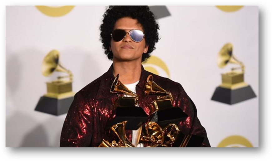 The Annual Grammy Awards - Bruno Mars Grammys (871x517), Png Download