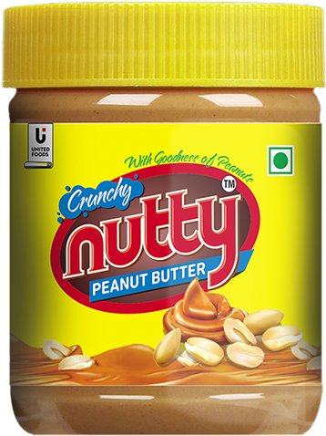 01 Crunchy Peanut Butter - Nutty Peanut Butter 340g (413x561), Png Download