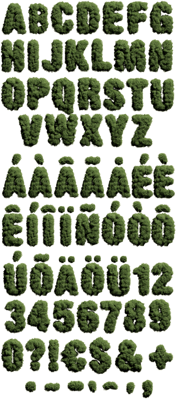 Moss Tree Font - Font (595x1360), Png Download