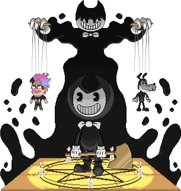 Author Comments - Bendy And The Ink Machine Vs Fnaf 5 (620x646), Png Download