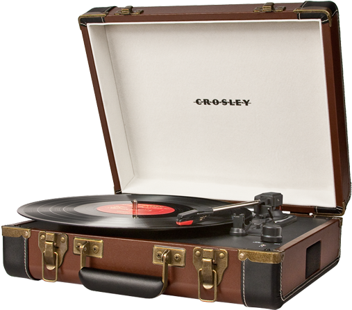 Crosley Executive Record Player Crosley Executive Show - Crosley Executive Portable Turntable - Brown (640x510), Png Download