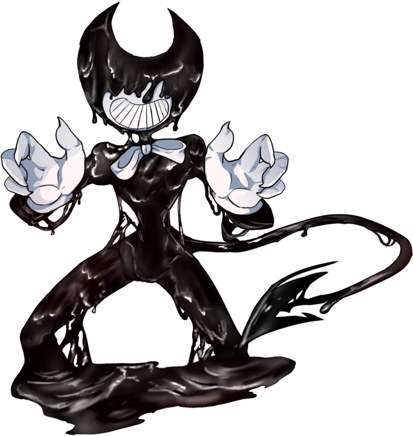 Image Free Bendy And The Machine Beautifully - Ink Bendy Drawing (883x905), Png Download