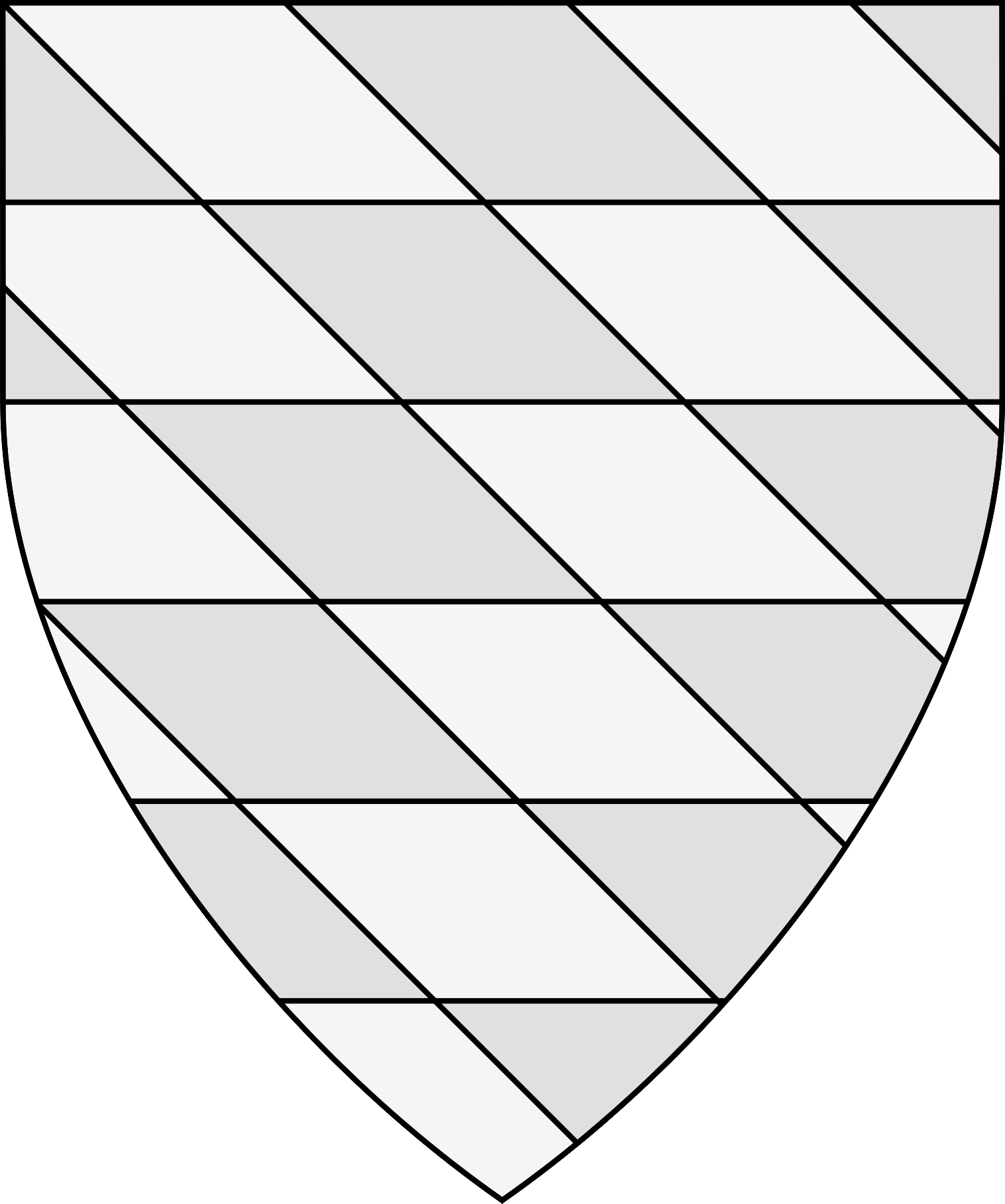 Barry Bendy - Heraldic Art (1517x1818), Png Download