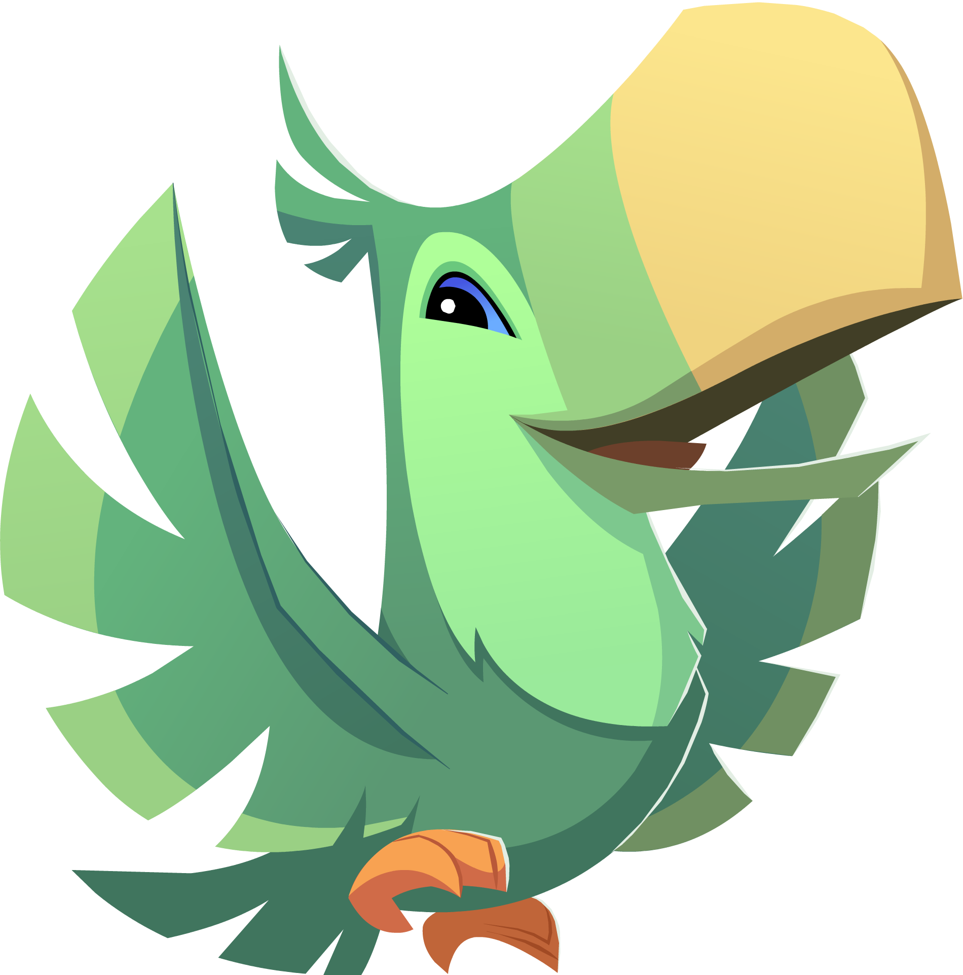 Green Toucan - Animal Jam Toucan (1900x1923), Png Download