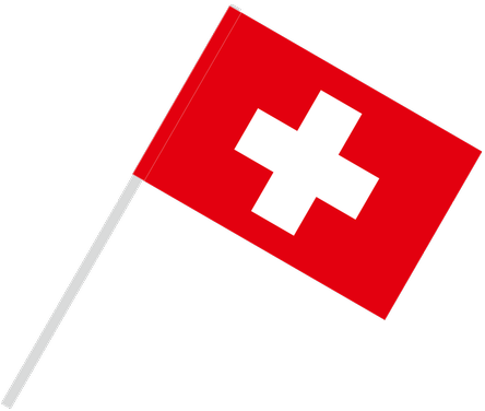 Flag With Flagpole Tunnel - Swiss Flag With Pole (467x394), Png Download