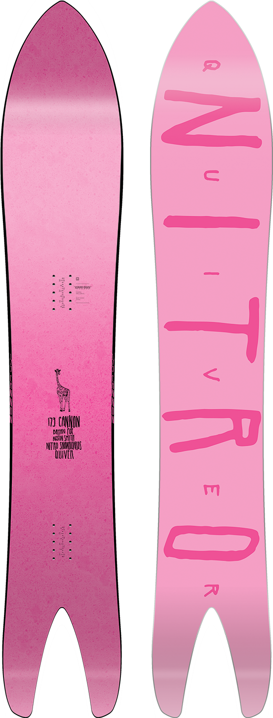 173 - Nitro The Quiver Cannon Snowboard (600x1500), Png Download