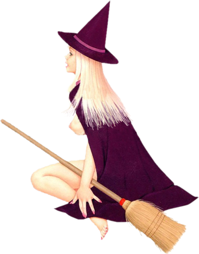 Tube Halloween Femme - Witch (392x500), Png Download