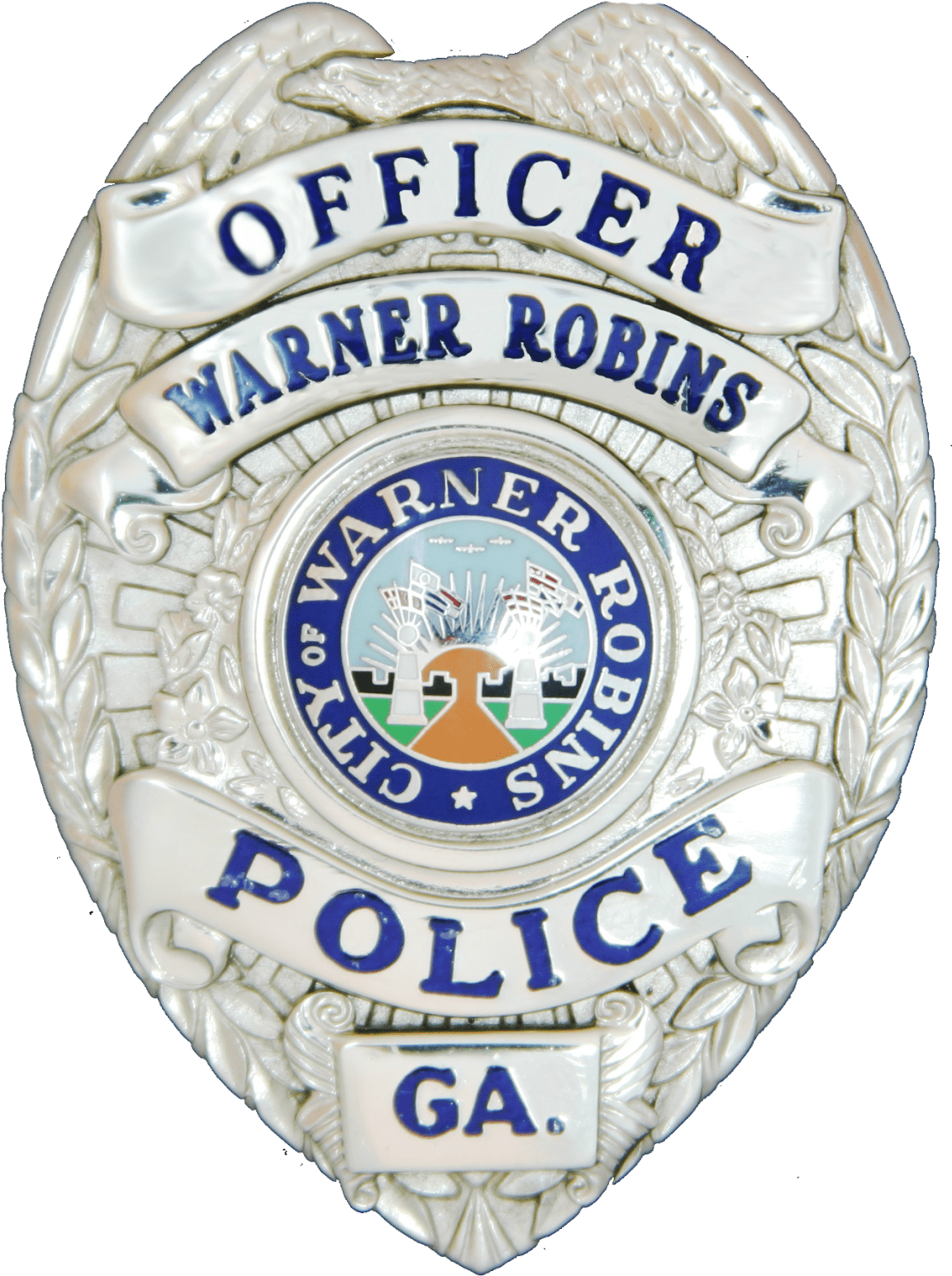 Warner Robins Police Badge - Warner Robins (1301x1600), Png Download