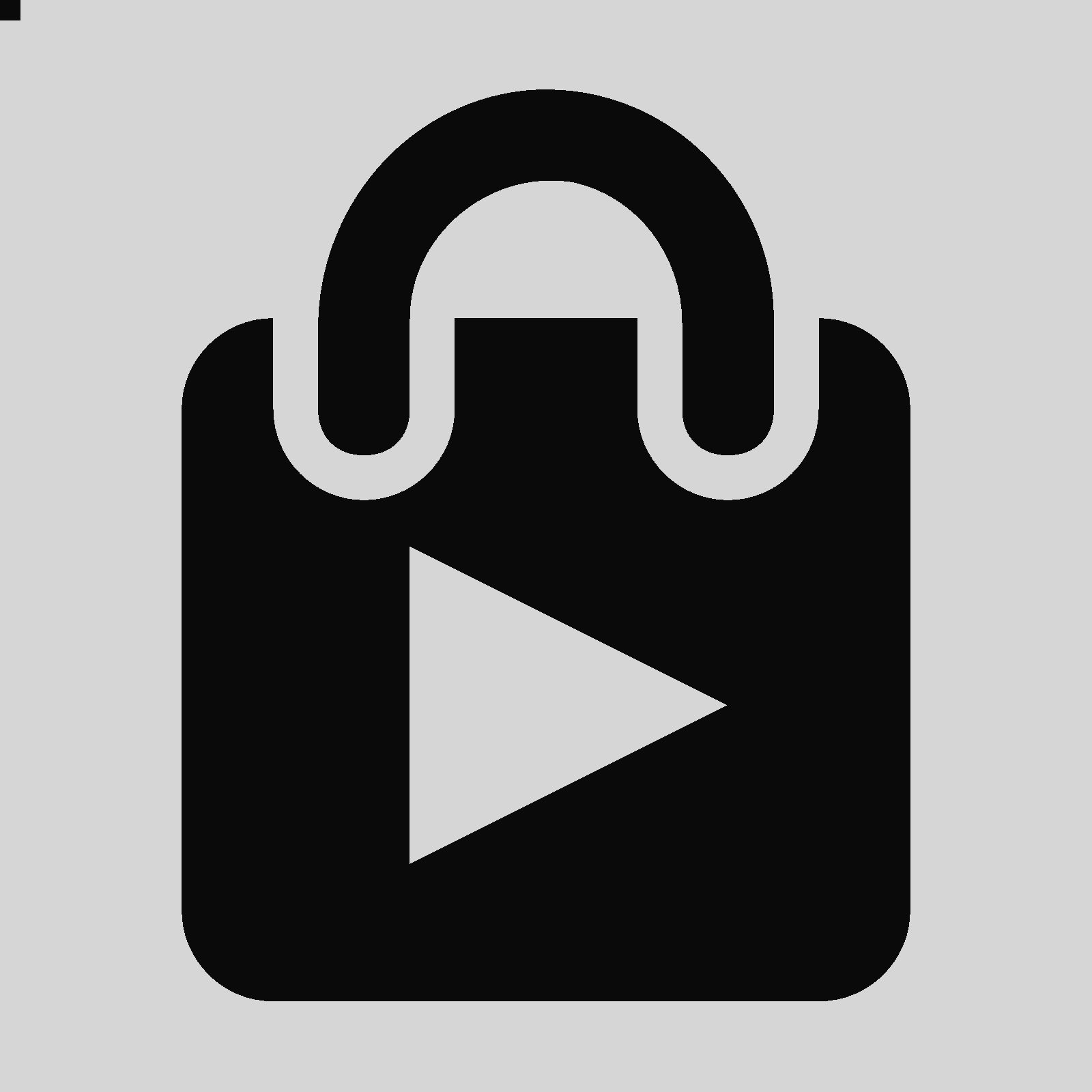 Play Store Black Icon (1600x1600), Png Download