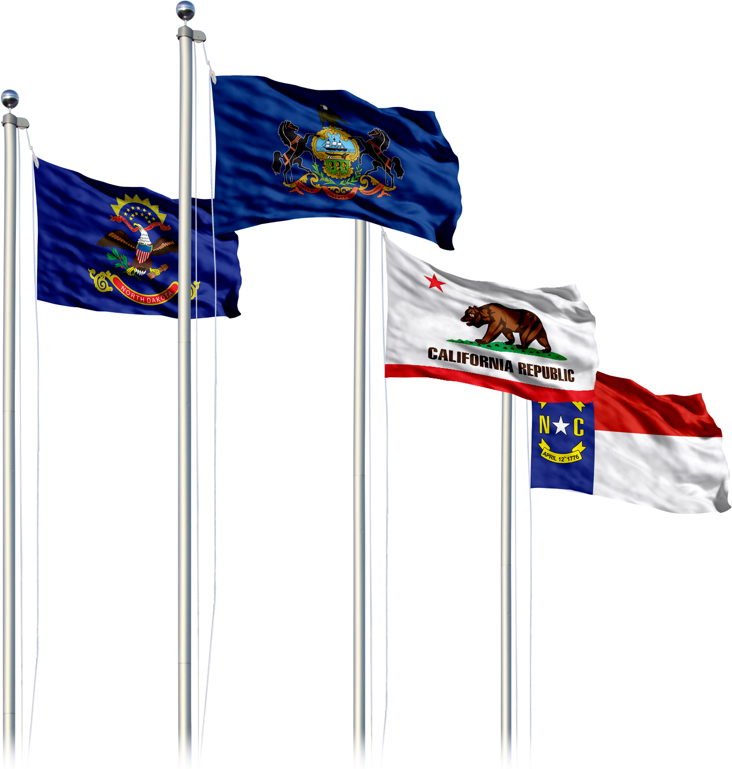 Portable Flagpole - Royalty-free (1600x1600), Png Download