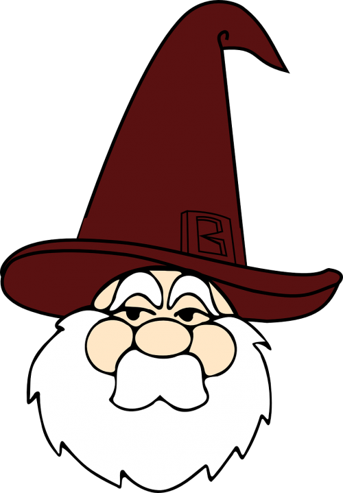 Wizard,red,hat,free Vector Graphics - Santa Drawing Png (500x719), Png Download