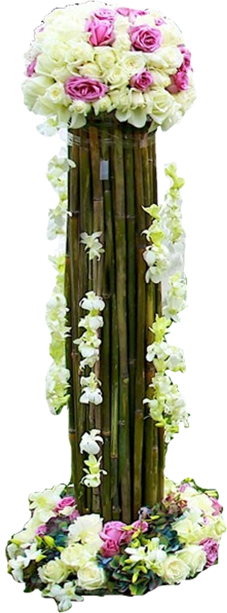 Flower Ceremony Column Transprent Png - Columna De Flores Png (2655x3924), Png Download