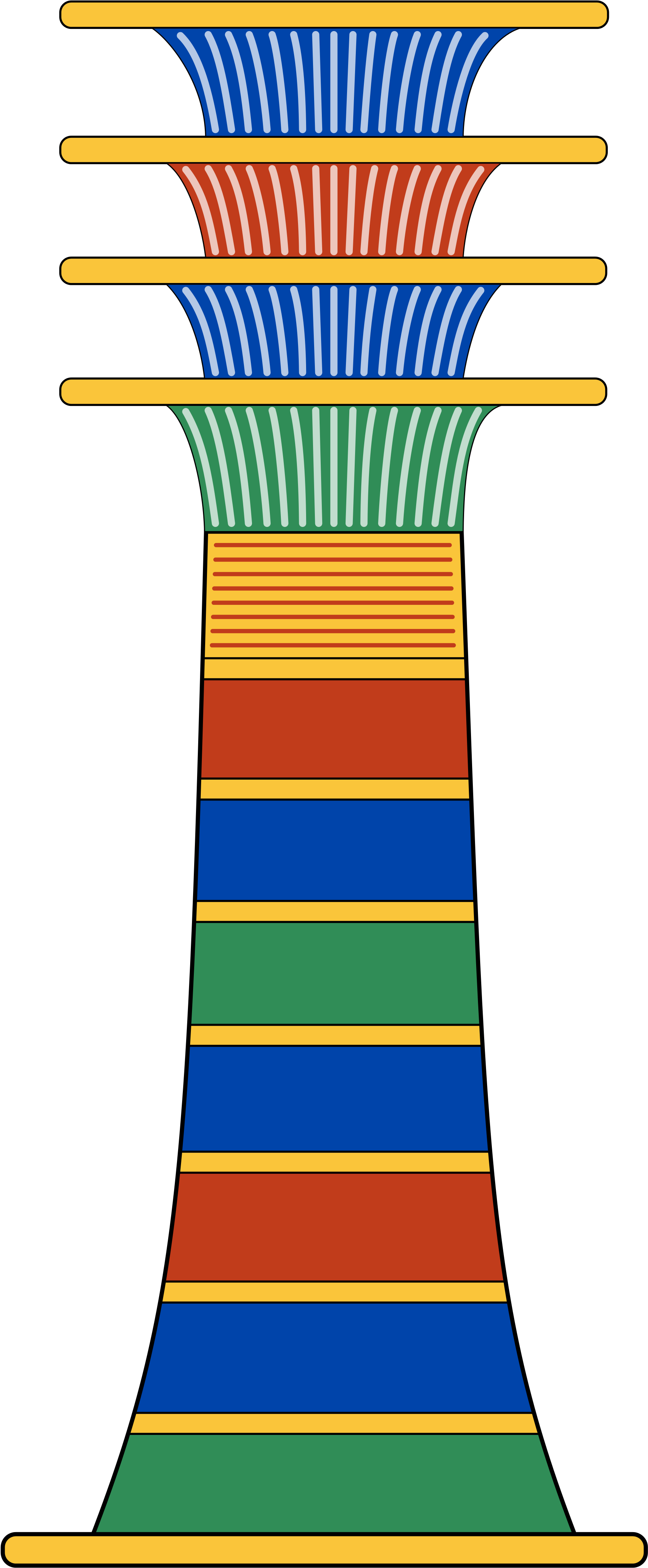 Graphic Free Stock Column Clipart Svg - Ancient Egypt Djed (2000x4457), Png Download