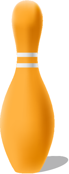 Bowling Pin Light Orange - Bowling Pin Orange Png (239x600), Png Download