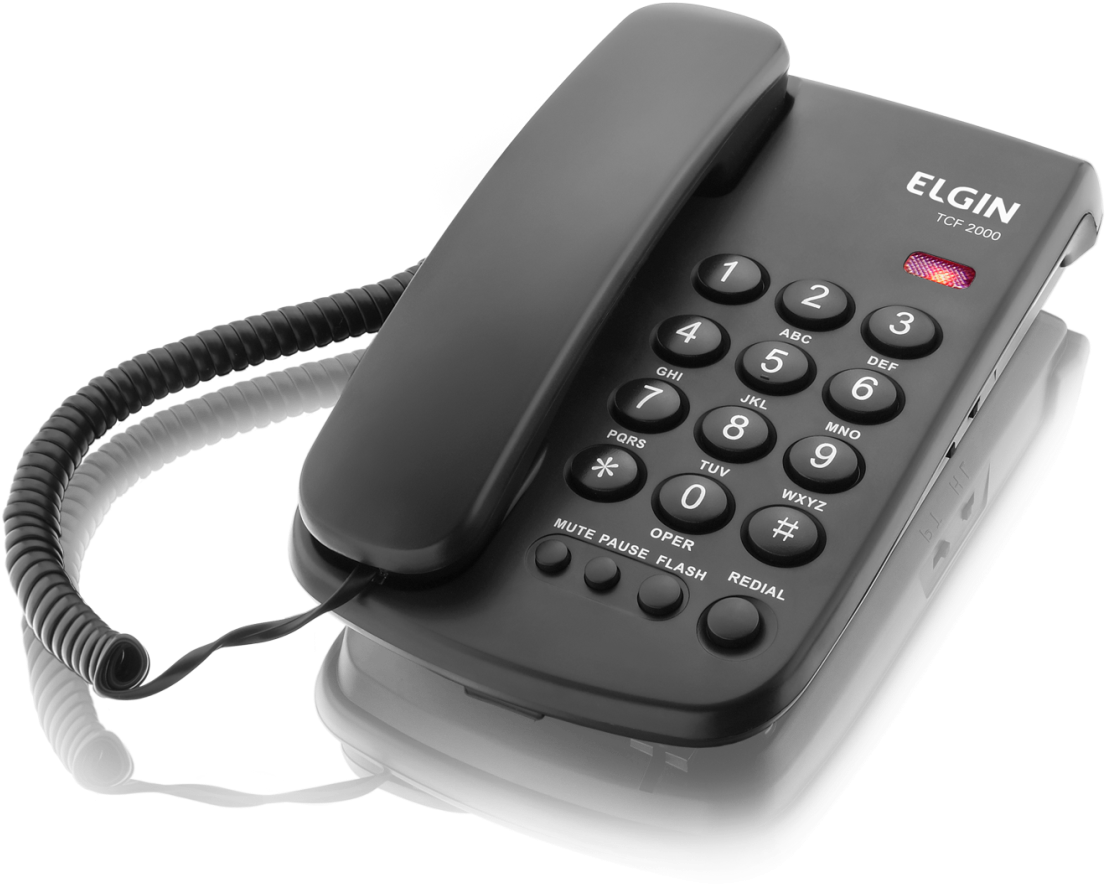 Telefone - Telefone Com Fio Elgin (1295x1015), Png Download