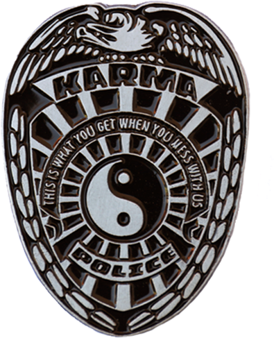 Image Of Karma Police Badge - Emblem (600x600), Png Download