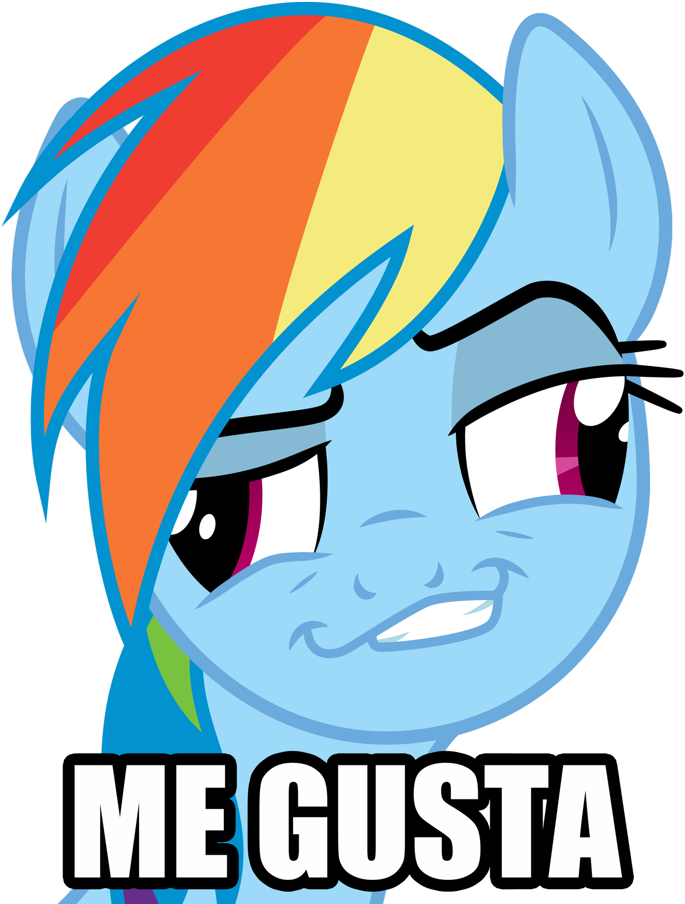 Source - Http - //denver - Mylittlefacewhen - Huge - Rainbow Dash Face Happy (1440x1920), Png Download