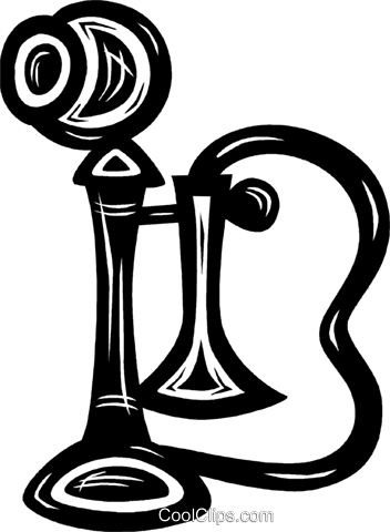 Telefone Antigo Livre De Direitos Vetores Clip Art - Telefone Antigo Imagem Png (352x480), Png Download