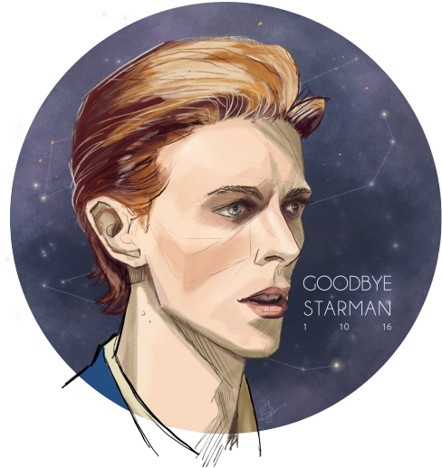 David Bowie Portrait Art Drawing The Rise And Fall - David Bowie (500x529), Png Download